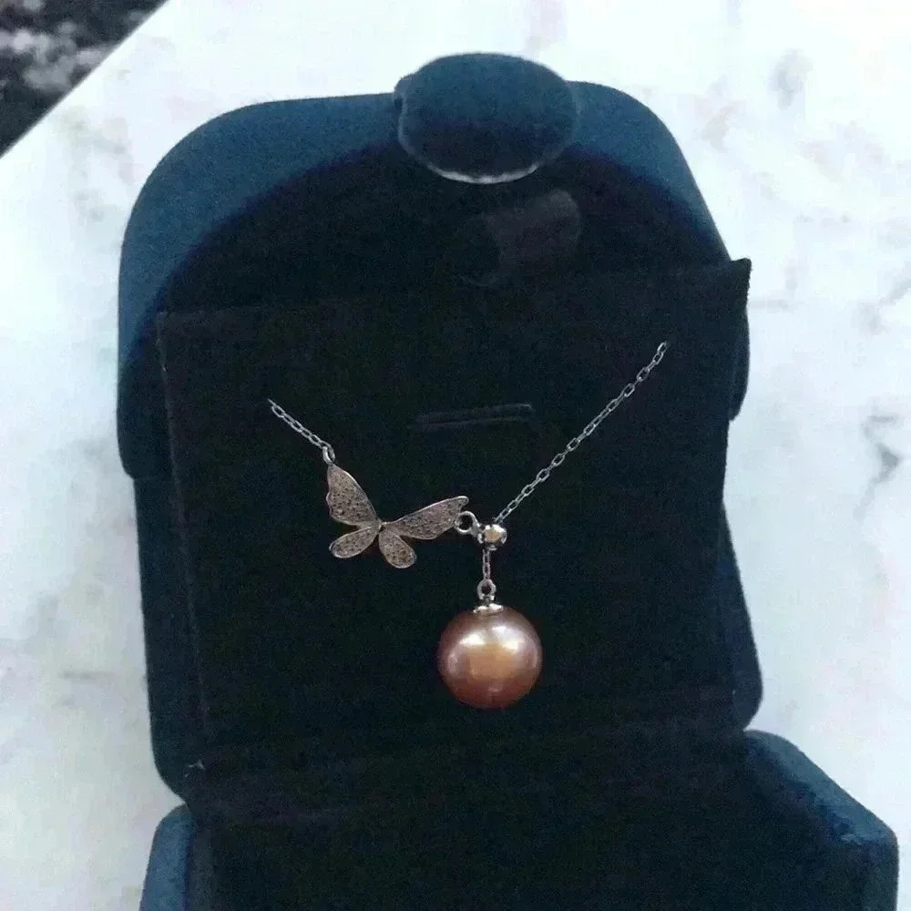 Custom Made 11mm Genuine Pearl Necklace
